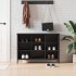 Zapatero madera de ingeniería negro 100x35x70