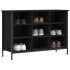Zapatero madera de ingeniería negro 100x35x70