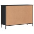Zapatero madera de ingeniería negro 100x35x70