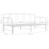 Estructura de sofá cama extraíble de metal blanco 90x200
