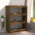 Estantería/divisor espacio madera pino marrón miel 80x35x103