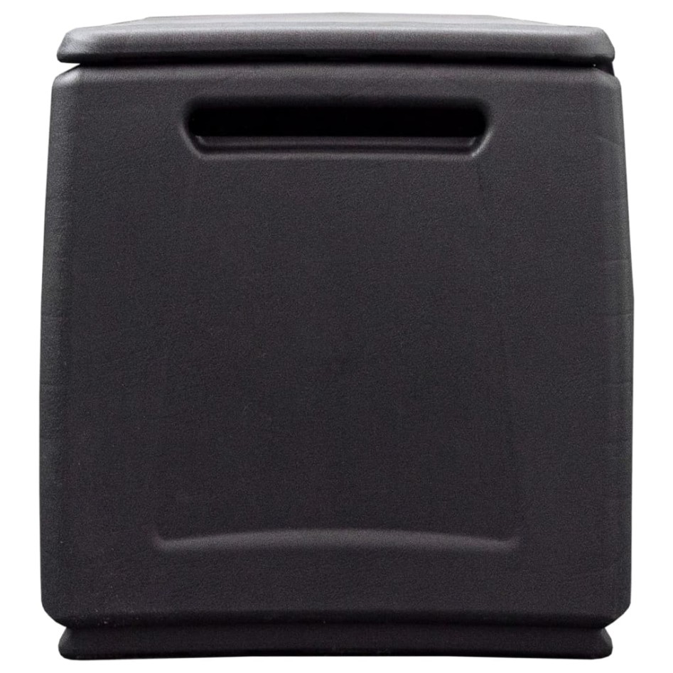 Baúl de almacenaje jardín gris oscuro y negro 330 L