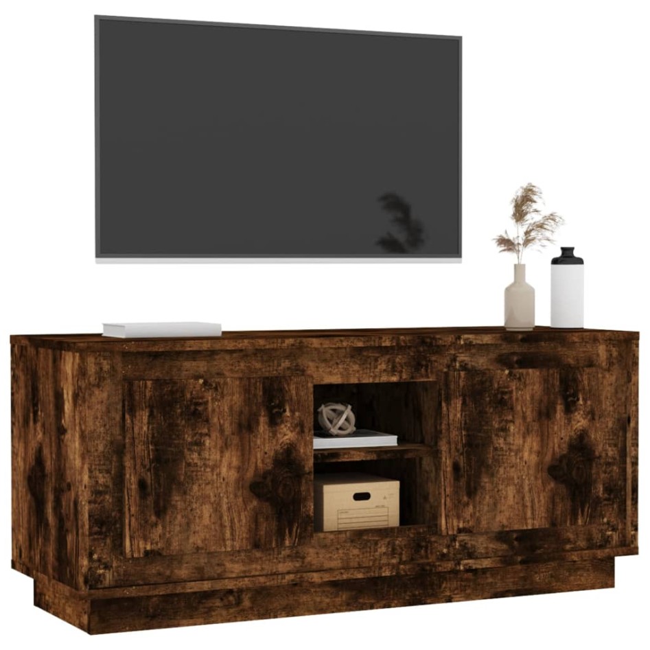 Mueble para TV madera contrachapada roble ahumado 102x35x45