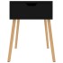 Mesita de noche madera de ingeniería negro brillo 40x40x56