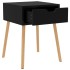 Mesita de noche madera de ingeniería negro brillo 40x40x56