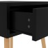 Mesita de noche madera de ingeniería negro brillo 40x40x56