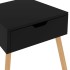 Mesita de noche madera de ingeniería negro brillo 40x40x56