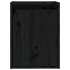 Armario de pared 2 uds madera maciza de pino negro 30x30x40