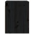 Armario de pared 2 uds madera maciza de pino negro 30x30x40