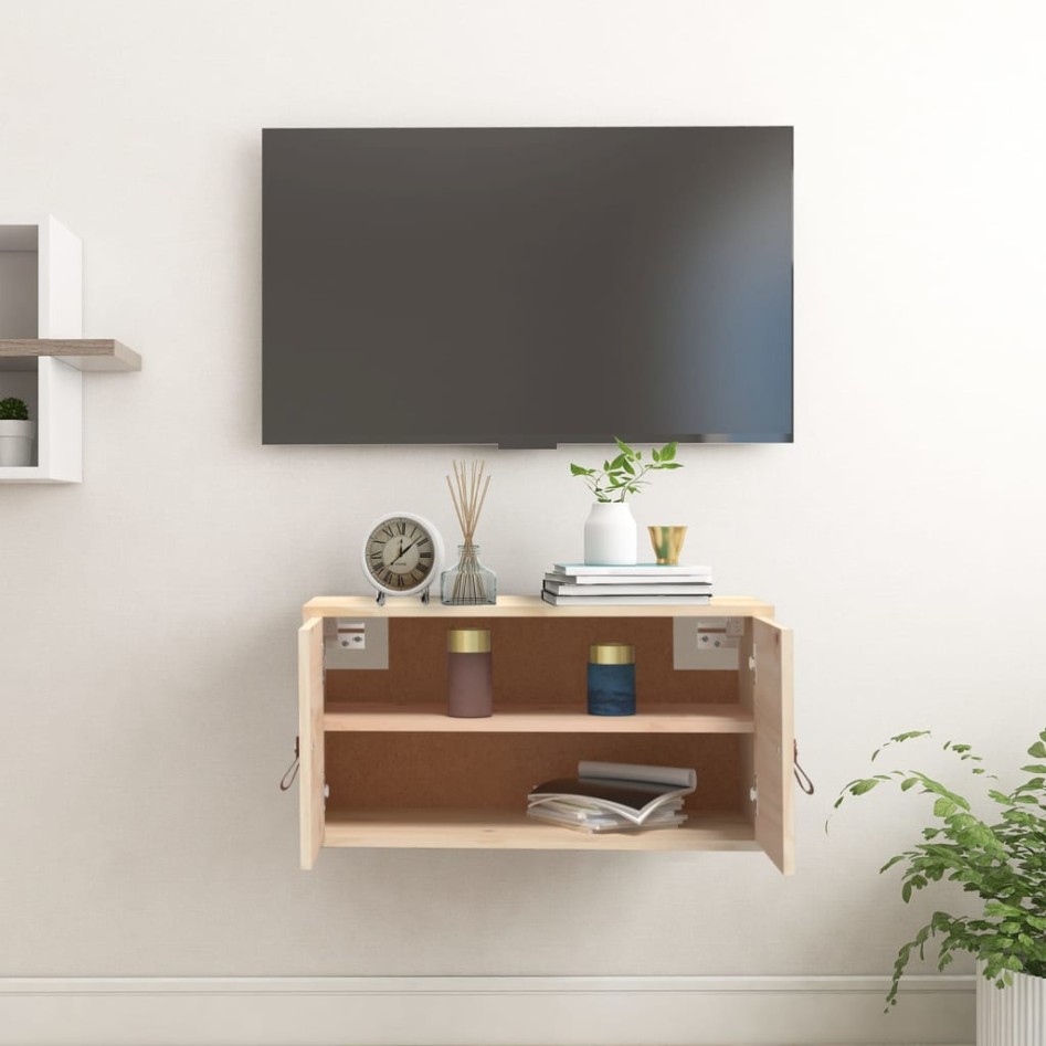 Armario de pared de madera maciza de pino 60x30x30