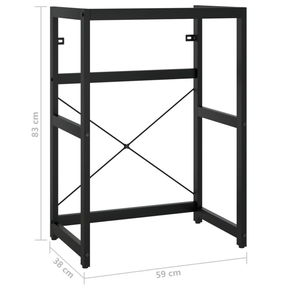 Estructura de lavabo de hierro negro 59x38x83