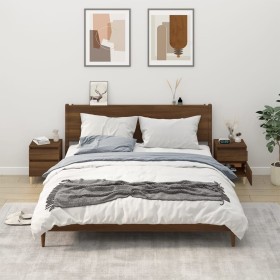 Mesitas de noche 2 unidades roble marrón 40x35x50