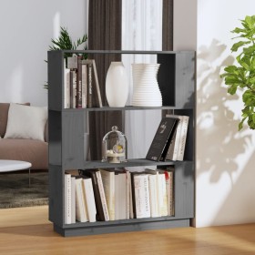 Estantería/divisor de espacios madera pino gris 80x25x101
