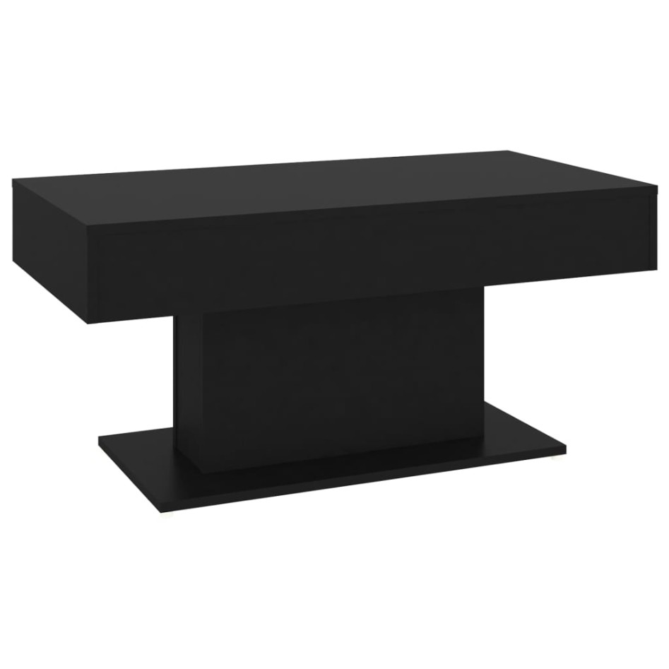 Mesa de centro madera contrachapada negro 96x50x45