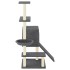 Rascador para gatos con postes de sisal gris oscuro 130,5