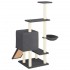Rascador para gatos con postes de sisal gris oscuro 130,5