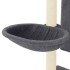 Rascador para gatos con postes de sisal gris oscuro 130,5