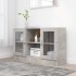 Vitrina de madera de ingeniería gris 120x30,5x70