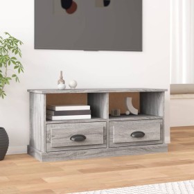 Mueble para TV madera contrachapada gris Sonoma 93x35,5x45