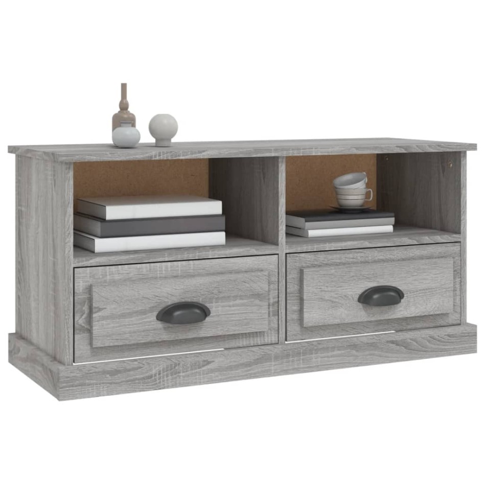 Mueble para TV madera contrachapada gris Sonoma 93x35,5x45