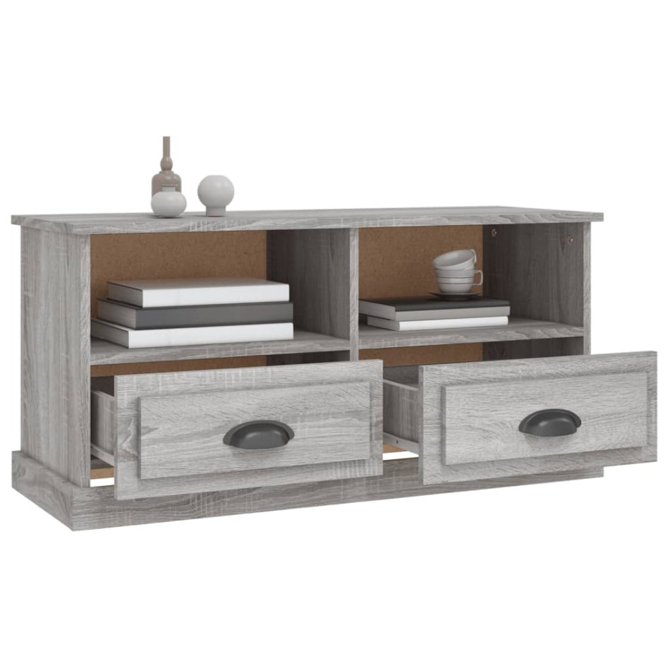 Mueble para TV madera contrachapada gris Sonoma 93x35,5x45