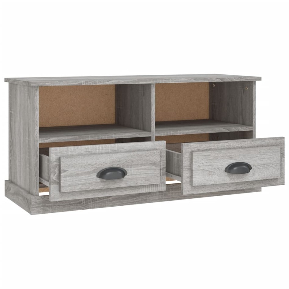 Mueble para TV madera contrachapada gris Sonoma 93x35,5x45