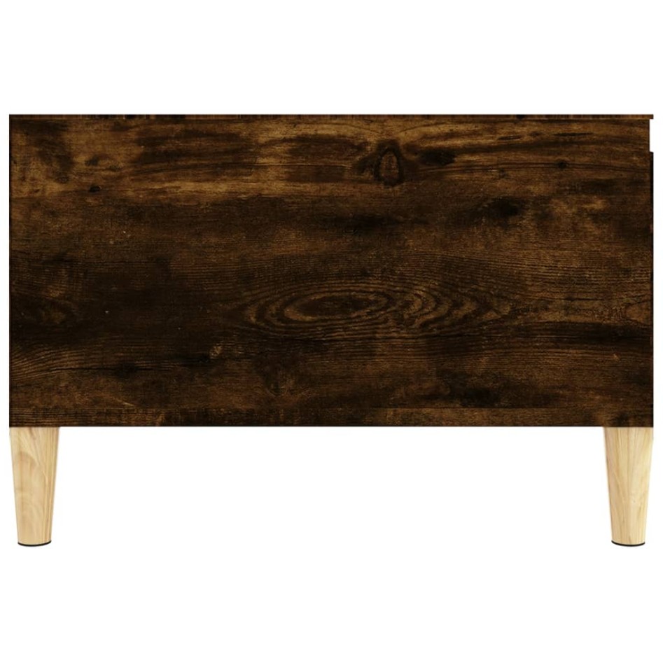 Mesa de centro madera contrachapada roble ahumado 55x55x36,5