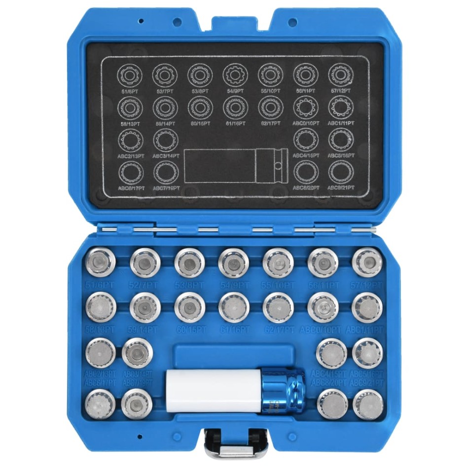 Juego de llaves de bloqueo de llantas 23 piezas para