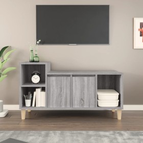 Mueble de TV madera contrachapada gris Sonoma 100x35x55