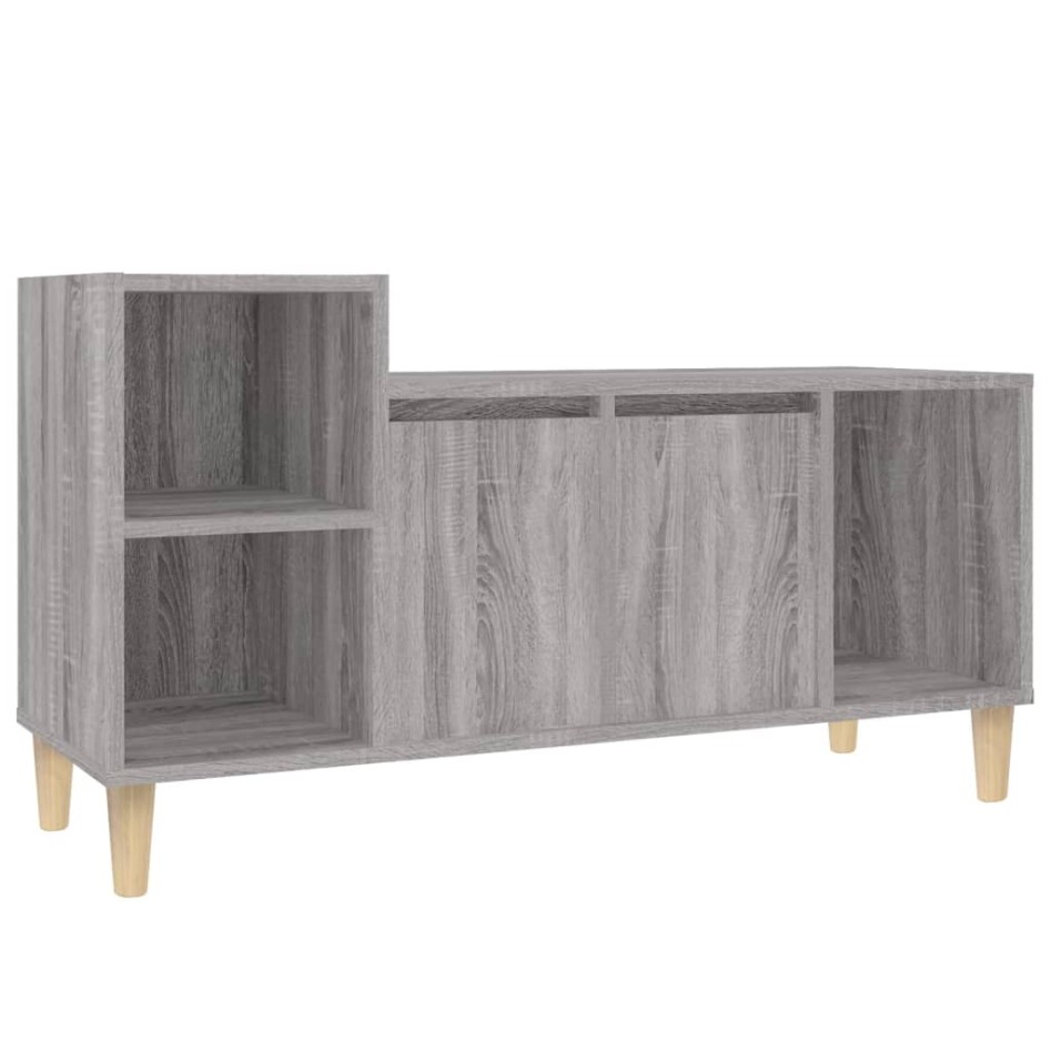 Mueble de TV madera contrachapada gris Sonoma 100x35x55