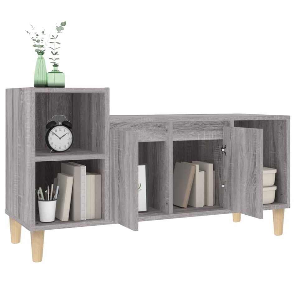 Mueble de TV madera contrachapada gris Sonoma 100x35x55