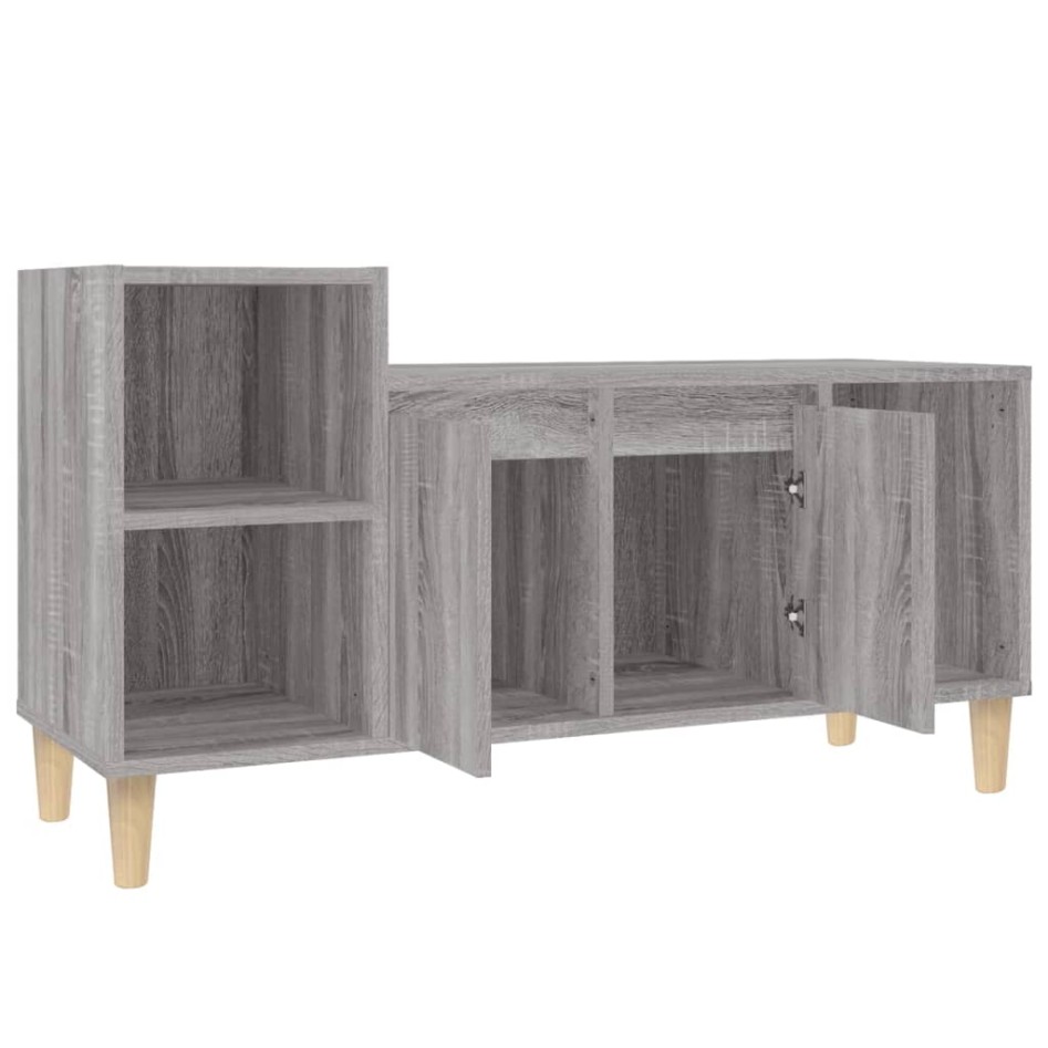 Mueble de TV madera contrachapada gris Sonoma 100x35x55