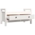 Banco de recibidor madera maciza de pino blanco 80x40x43