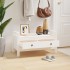 Banco de recibidor madera maciza de pino blanco 80x40x43