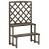 Soporte de plantas y enrejado madera de abeto gris 70x42x115
