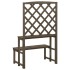 Soporte de plantas y enrejado madera de abeto gris 70x42x115