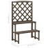Soporte de plantas y enrejado madera de abeto gris 70x42x115