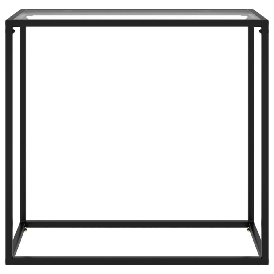 Mesa consola vidrio templado transparente 80x35x75