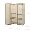 Armario de esquina color crema 130x87x169