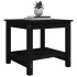 Mesa de centro de madera maciza de pino negra 50x50x45