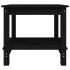 Mesa de centro de madera maciza de pino negra 50x50x45