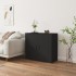 Aparador de madera contrachapada negro 80x33x70