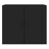 Aparador de madera contrachapada negro 80x33x70