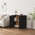 Aparador de madera contrachapada negro 80x33x70