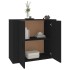 Aparador de madera contrachapada negro 80x33x70