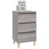 Mesita de noche madera contrachapada gris Sonoma 40x35x70