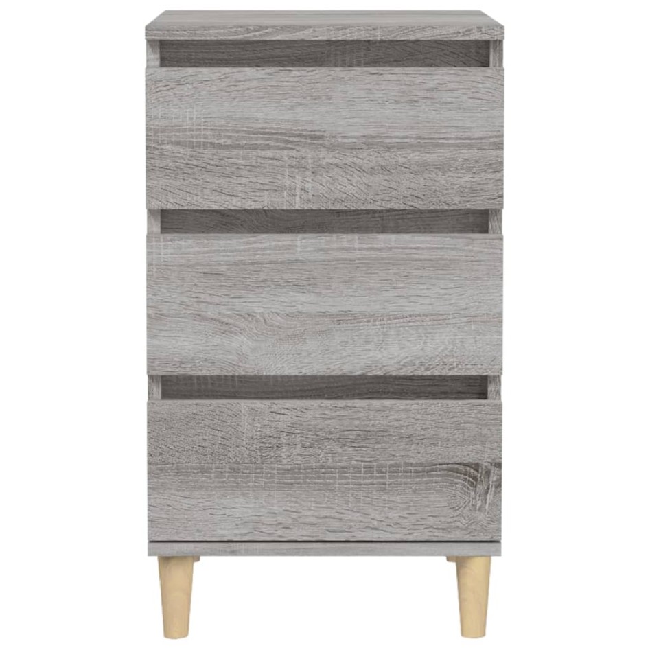 Mesita de noche madera contrachapada gris Sonoma 40x35x70