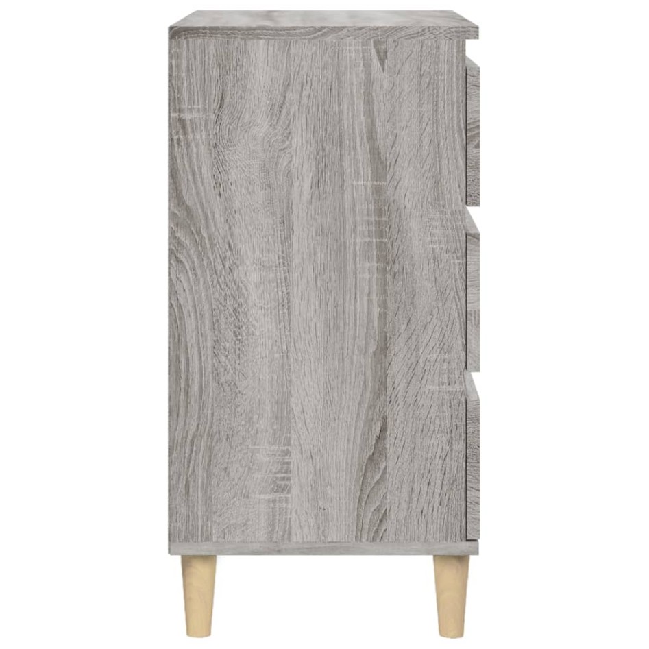 Mesita de noche madera contrachapada gris Sonoma 40x35x70