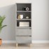 Aparador alto madera contrachapada gris hormigón 40x36x110