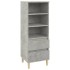 Aparador alto madera contrachapada gris hormigón 40x36x110